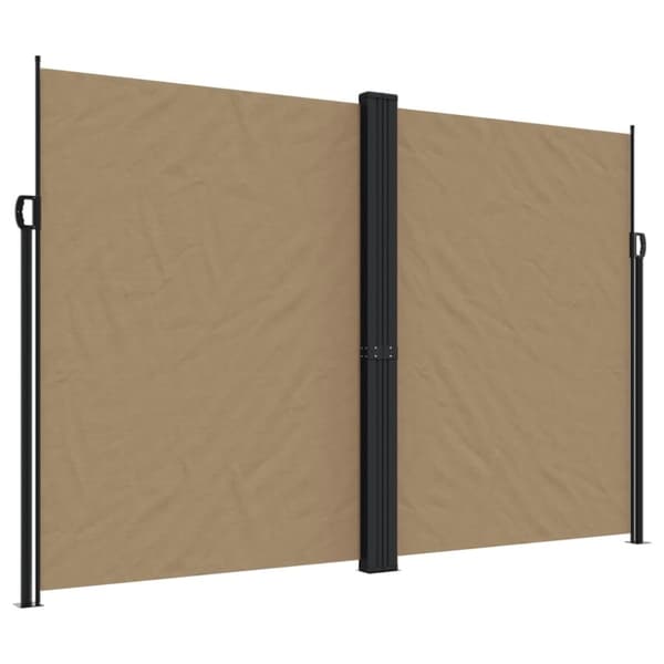 vidaXL sidemarkise 220x1200 cm sammenrullelig gråbrun