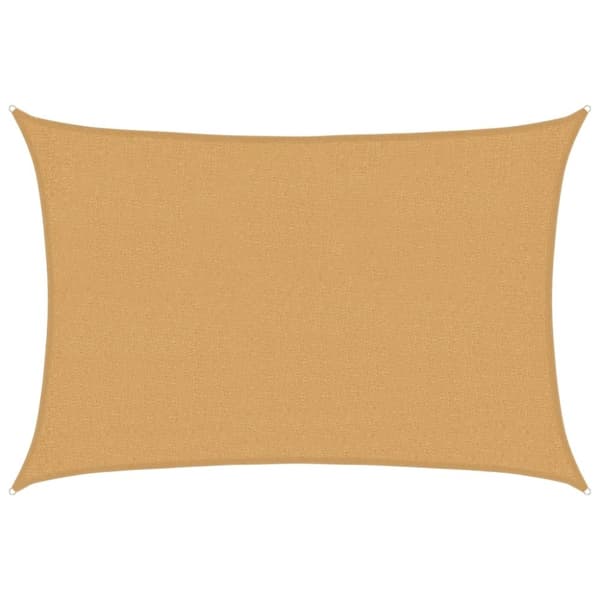 vidaXL Solseil 160 g/m² rektangulær sand 2x3 m HDPE
