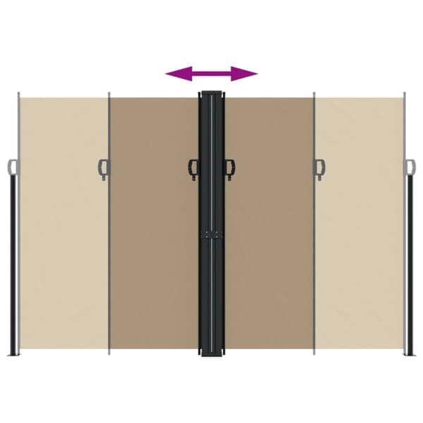 vidaXL Uttrekkbar sidemarkise 220x1200 cm gråbrun