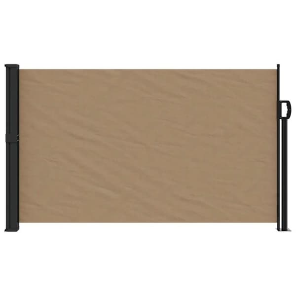 vidaXL Uttrekkbar sidemarkise gråbrun 117x300 cm