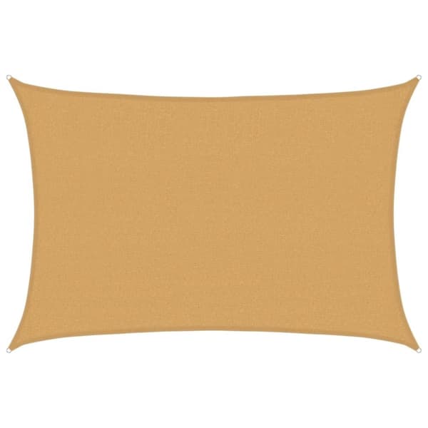 vidaXL Solseil 160 g/m² rektangulær sand 2,5x4 m HDPE