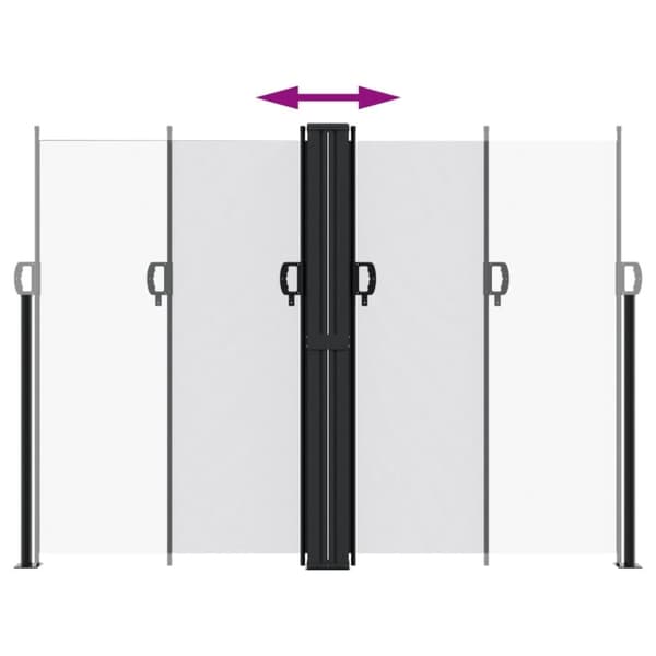 vidaXL sidemarkise 180x1200 cm sammenrullelig hvid