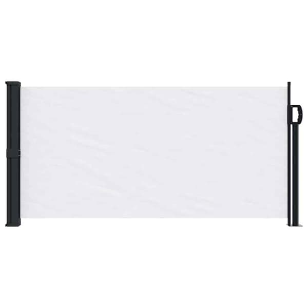 vidaXL Uttrekkbar sidemarkise hvit 100x500 cm