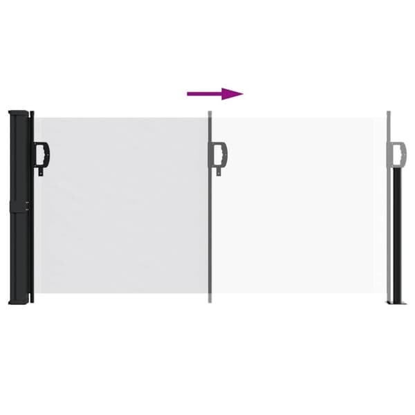 vidaXL Uttrekkbar sidemarkise hvit 100x500 cm