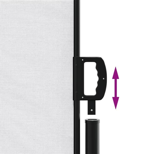 vidaXL Uttrekkbar sidemarkise hvit 100x500 cm