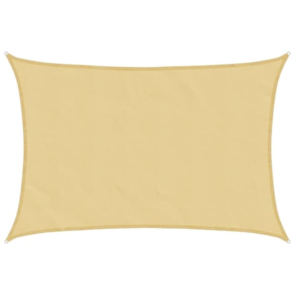 vidaXL Solseil sand 5x3 m 100% polyester oxford