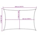 Miniatyrbilde 9 av 10: vidaXL Solseil sand 3,5x2,5 m 100% polyester oxford