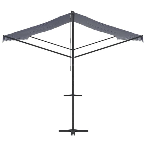 vidaXL Vapaasti seisova markiisi sin./valk. 600x300 cm kangas ja teräs