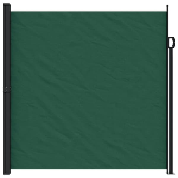 vidaXL Uttrekkbar sidemarkise mørkegrønn 200x500 cm