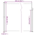 Miniatyrbilde 10 av 10: vidaXL Uttrekkbar sidemarkise mørkegrønn 200x500 cm