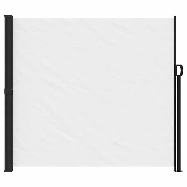 vidaXL Uttrekkbar sidemarkise hvit 180x500 cm
