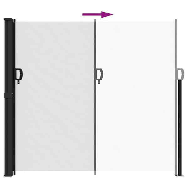 vidaXL Uttrekkbar sidemarkise hvit 180x500 cm