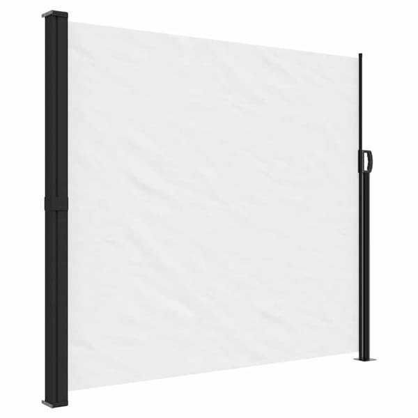 vidaXL Uttrekkbar sidemarkise hvit 180x500 cm