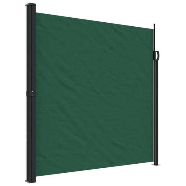 vidaXL Sisäänvedettävä sivumarkiisi tummanvihreä 200x500 cm
