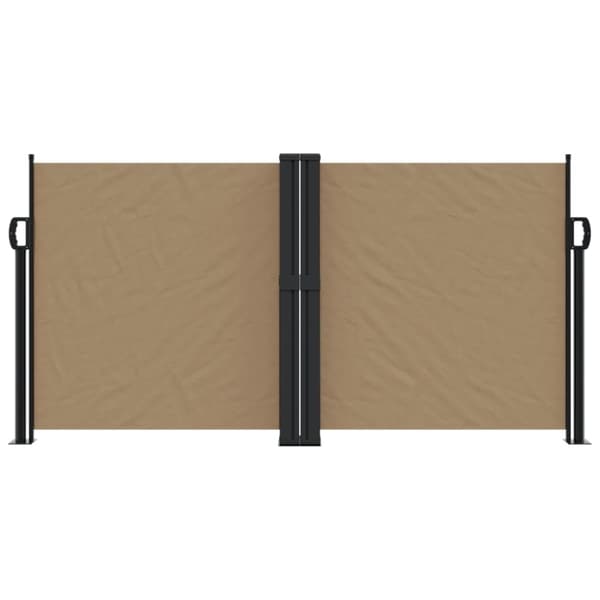 vidaXL Uttrekkbar sidemarkise gråbrun 120x600 cm