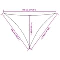 Miniatyrbilde 9 av 10: vidaXL Solseil svart 7x5x5 m 100% polyester oxford