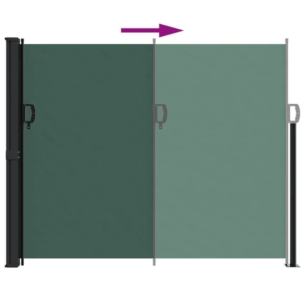 vidaXL Uttrekkbar sidemarkise mørkegrønn 160x300 cm