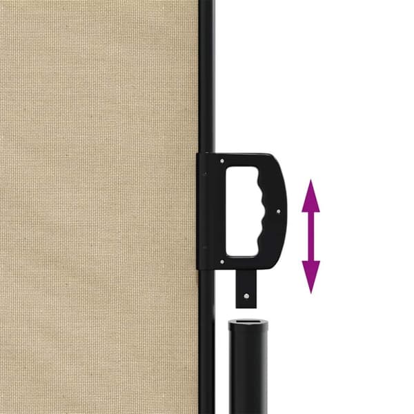 vidaXL Uttrekkbar sidemarkise beige 180x600 cm