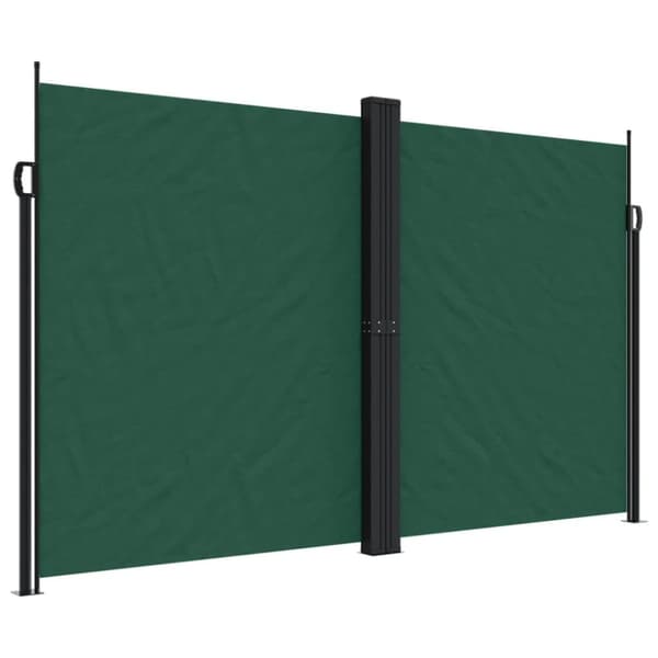 vidaXL Sisäänvedettävä sivumarkiisi tummanvihreä 200x600 cm