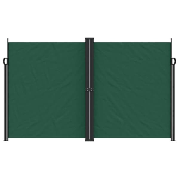 vidaXL Uttrekkbar sidemarkise mørkegrønn 200x600 cm