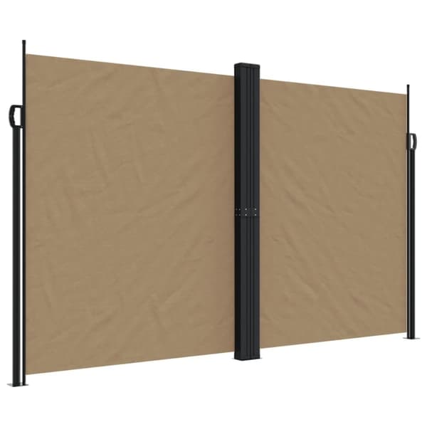 vidaXL Uttrekkbar sidemarkise 200x1000 cm gråbrun