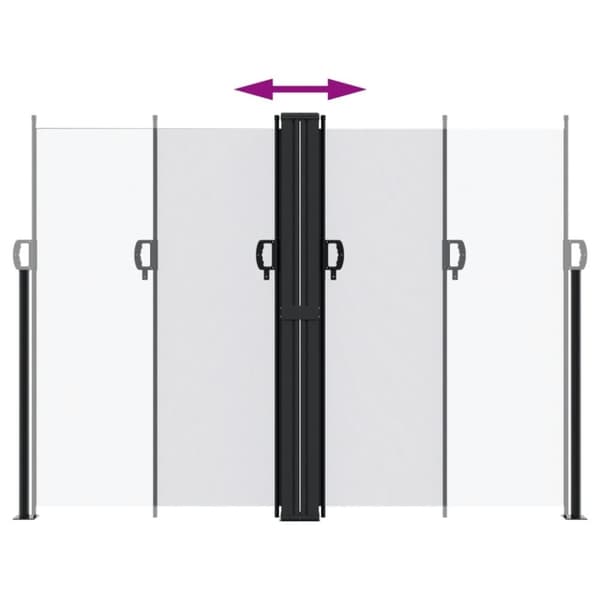 vidaXL Uttrekkbar sidemarkise hvit 180x600 cm