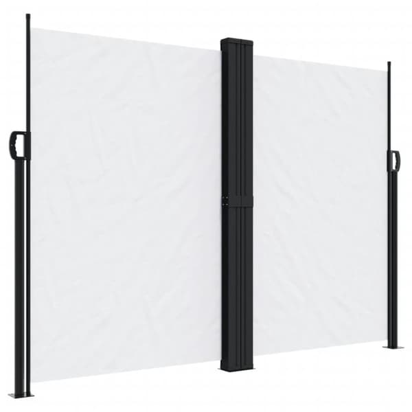vidaXL Uttrekkbar sidemarkise hvit 180x600 cm