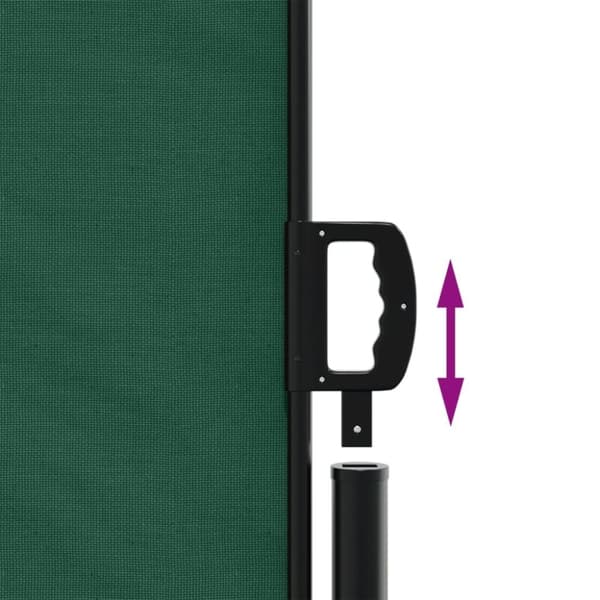 vidaXL Uttrekkbar sidemarkise 160x1200 cm mørkegrønn