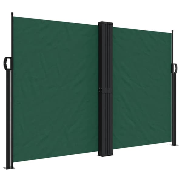 vidaXL Uttrekkbar sidemarkise 160x1200 cm mørkegrønn