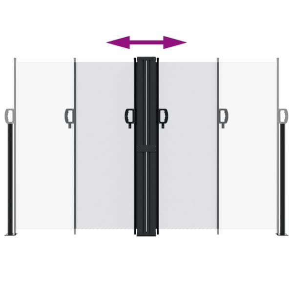 vidaXL Uttrekkbar sidemarkise hvit 160x1200 cm