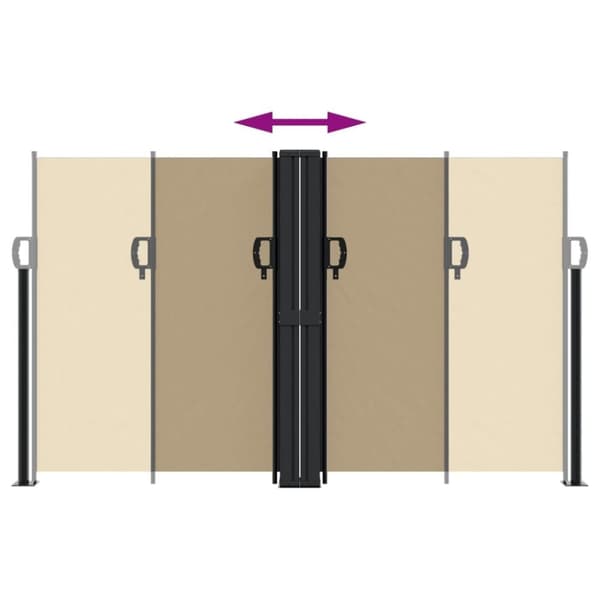 vidaXL Uttrekkbar sidemarkise 140x1000 cm beige