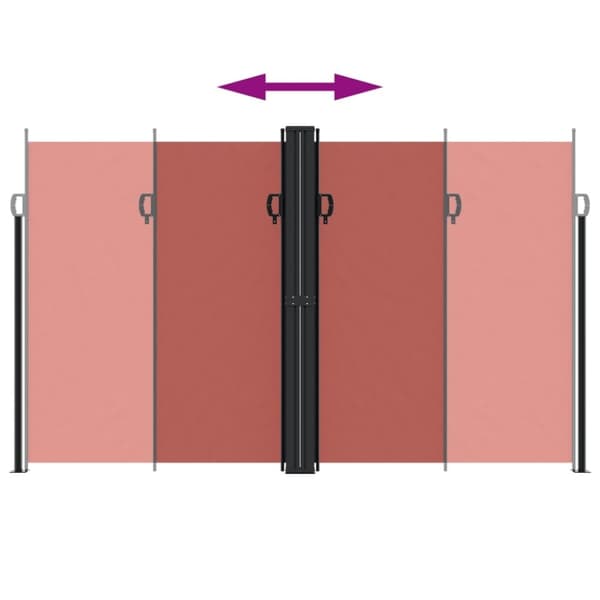 vidaXL Uttrekkbar sidemarkise 200x1200 cm terrakotta