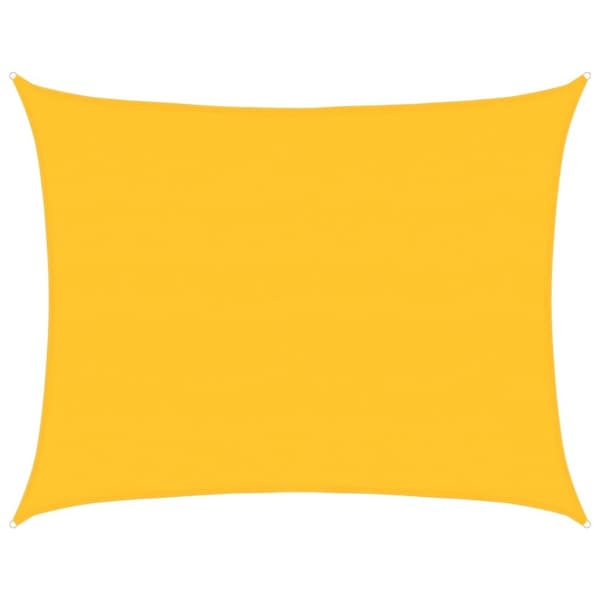 vidaXL Solseil 160 g/m² rektangulær gul 6x8 m HDPE