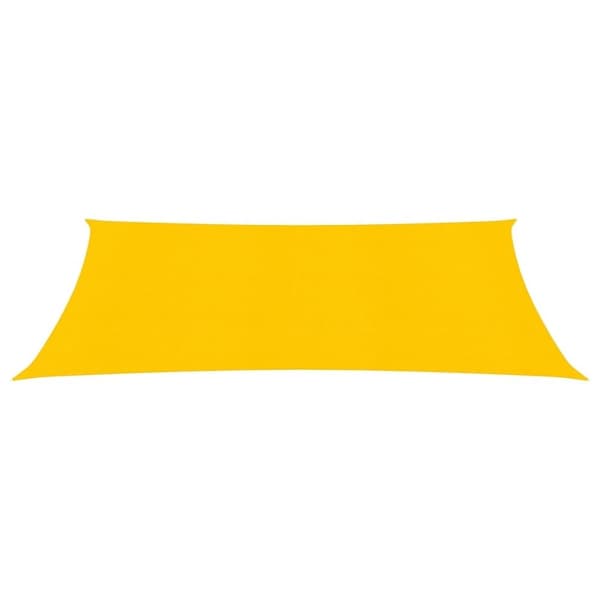vidaXL Solseil 160 g/m² rektangulær gul 6x8 m HDPE