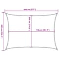 Miniatyrbilde 11 av 11: vidaXL Solseil 160 g/m² rektangulær gul 6x8 m HDPE