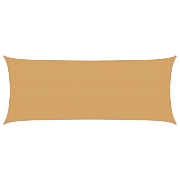 vidaXL Solseil 160 g/m² rektangulær sand 2x4,5 m HDPE