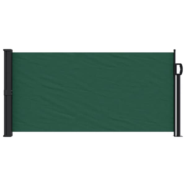 vidaXL Uttrekkbar sidemarkise mørkegrønn 100x500 cm