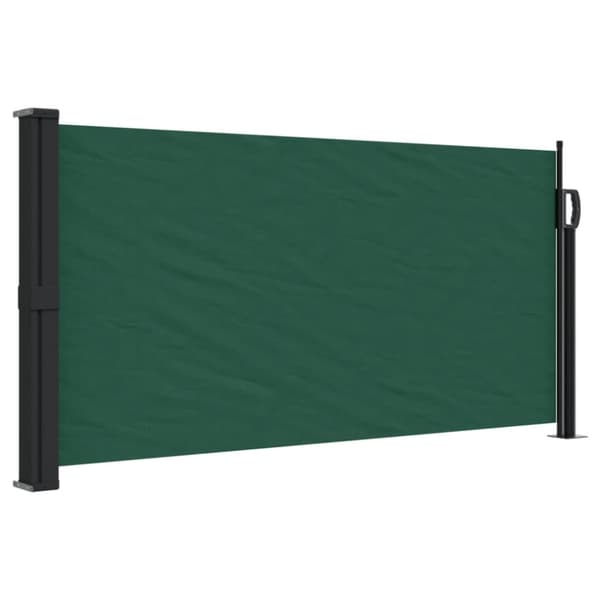vidaXL Infällbar sidomarkis mörkgrön 100x500 cm
