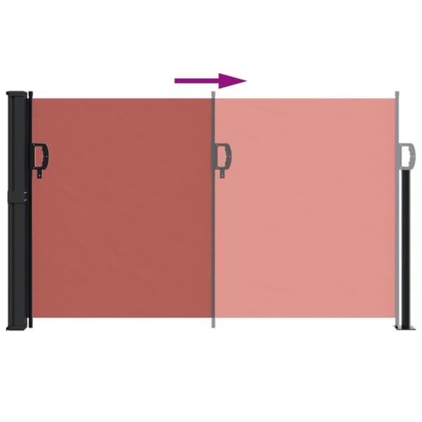 vidaXL Uttrekkbar sidemarkise terrakotta 120x600 cm