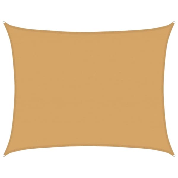 vidaXL Solsegel 160 g/m² rektangulär sand 6x7 m HDPE