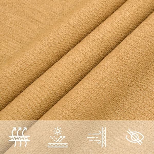 vidaXL Solsegel 160 g/m² rektangulär sand 6x7 m HDPE