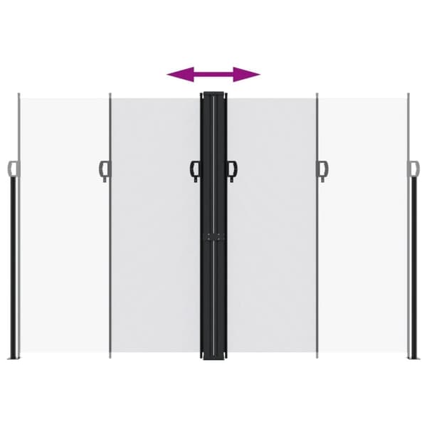 vidaXL Uttrekkbar sidemarkise hvit 220x1000 cm