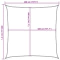 Miniatyrbilde 9 av 10: vidaXL Solseil sand 4x4 m 100% polyester oxford