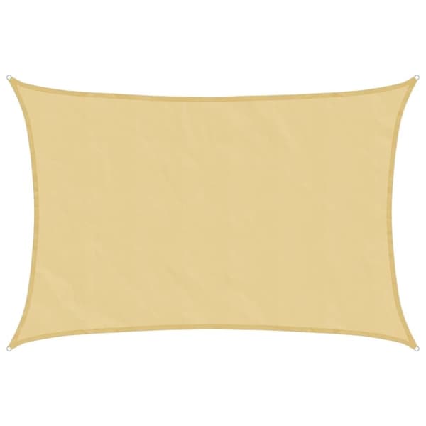 vidaXL Solseil sand 4,5x3,5 m 100% polyester oxford