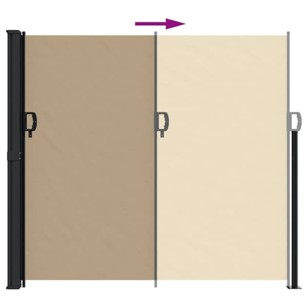 vidaXL sammenrullelig sidemarkise 180x300 cm beige