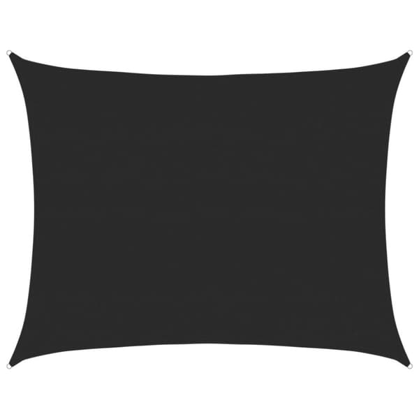 vidaXL Solseil 160 g/m² rektangulær svart 6x8 m HDPE