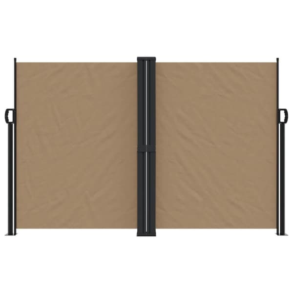 vidaXL Uttrekkbar sidemarkise gråbrun 160x1000 cm