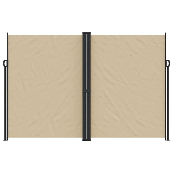 vidaXL Infällbar sidomarkis beige 220x600 cm