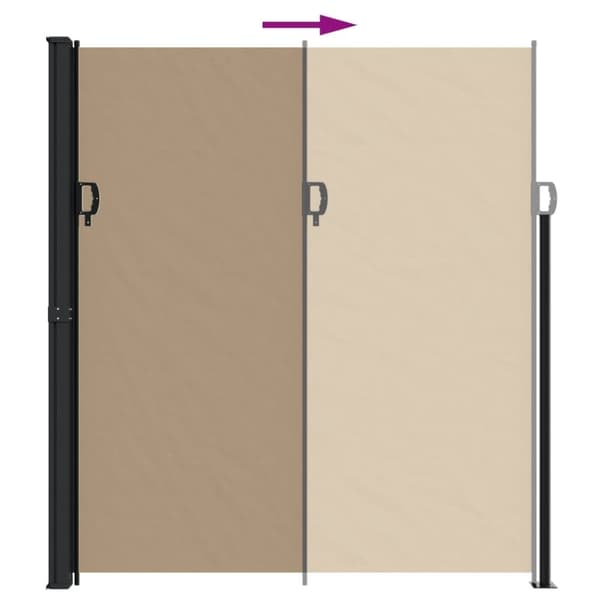 vidaXL Uttrekkbar sidemarkise gråbrun 220x300 cm