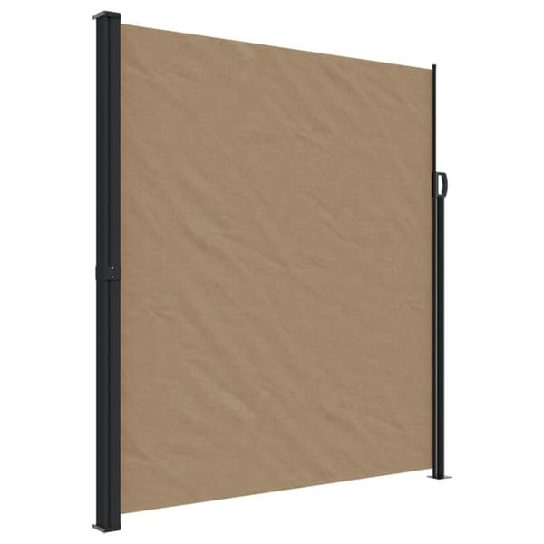vidaXL Uttrekkbar sidemarkise gråbrun 220x300 cm